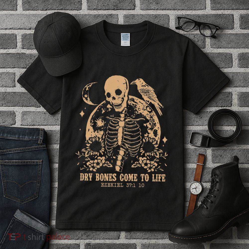Dry Bones Come To Life Floral Skeleton Tall T-Shirt