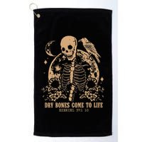 Dry Bones Come To Life Floral Skeleton Golf Towel