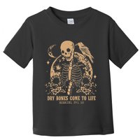 Dry Bones Come To Life Floral Skeleton Toddler T-Shirt