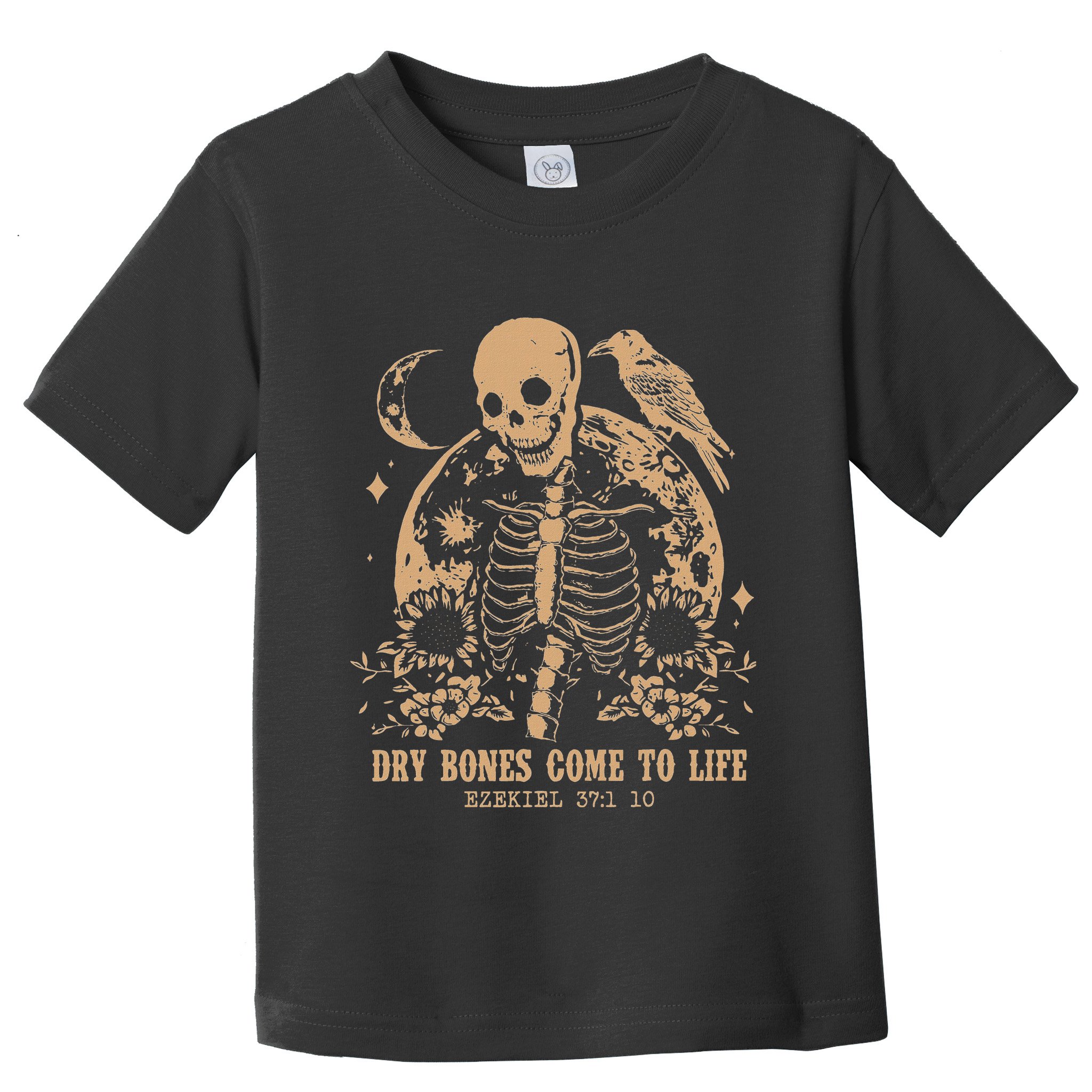 Dry Bones Come To Life Floral Skeleton Toddler T-Shirt