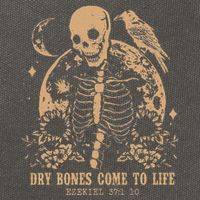 Dry Bones Come To Life Floral Skeleton Cotton Canvas Backpack