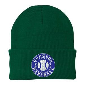 Dodger Baseball Crest Knit Cap Winter Beanie