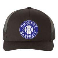 Dodger Baseball Crest Yupoong Adult 5-Panel Trucker Hat