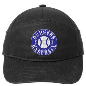 Dodger Baseball Crest 7-Panel Snapback Hat