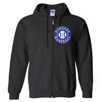 Dodger Baseball Crest Full Zip Hoodie