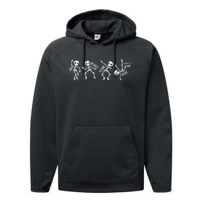 Dry Bones Come Alive Relaxed Funny Skeleton Dancing Performance Fleece Hoodie