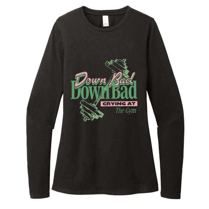 Down Bad Crying At The Gym Womens CVC Long Sleeve Shirt