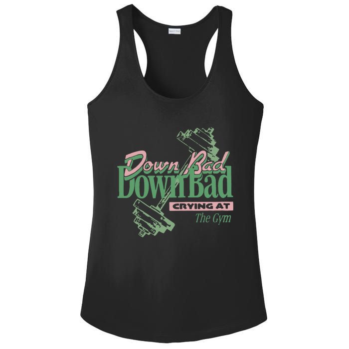 Down Bad Crying At The Gym Ladies PosiCharge Competitor Racerback Tank