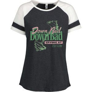 Down Bad Crying At The Gym Enza Ladies Jersey Colorblock Tee