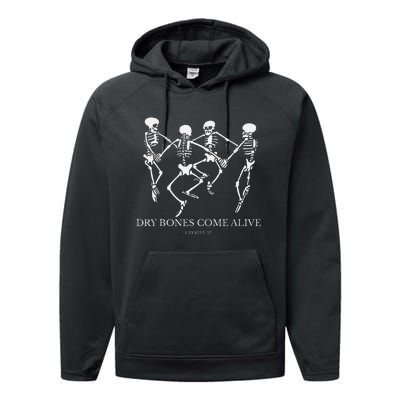 Dry Bones Come Alive Funny Skeleton Dancing Gift Performance Fleece Hoodie