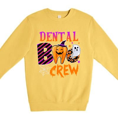 Dental Boo Crew Cute Teeth Dentist Spooky Funny Halloween Gift Premium Crewneck Sweatshirt