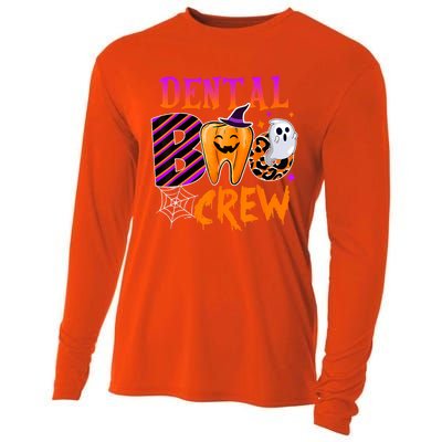 Dental Boo Crew Cute Teeth Dentist Spooky Funny Halloween Gift Cooling Performance Long Sleeve Crew