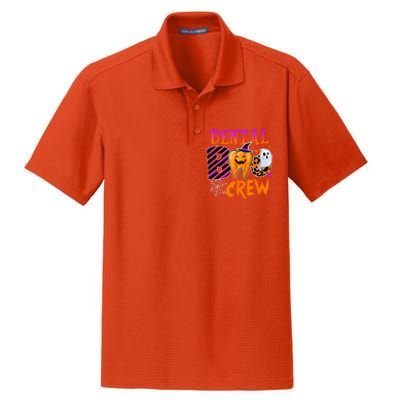 Dental Boo Crew Cute Teeth Dentist Spooky Funny Halloween Gift Dry Zone Grid Polo