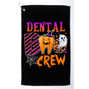 Dental Boo Crew Cute Teeth Dentist Spooky Funny Halloween Gift Platinum Collection Golf Towel