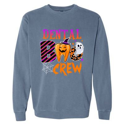 Dental Boo Crew Cute Teeth Dentist Spooky Funny Halloween Gift Garment-Dyed Sweatshirt