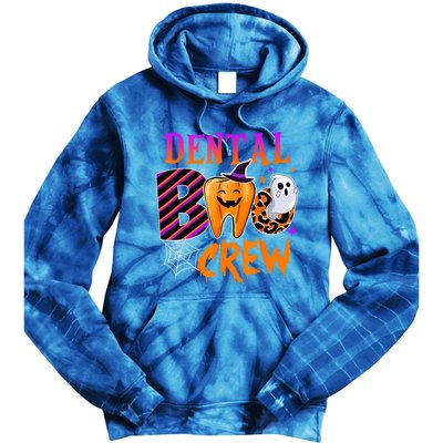 Dental Boo Crew Cute Teeth Dentist Spooky Funny Halloween Gift Tie Dye Hoodie