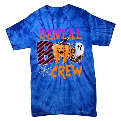 Dental Boo Crew Cute Teeth Dentist Spooky Funny Halloween Gift Tie-Dye T-Shirt