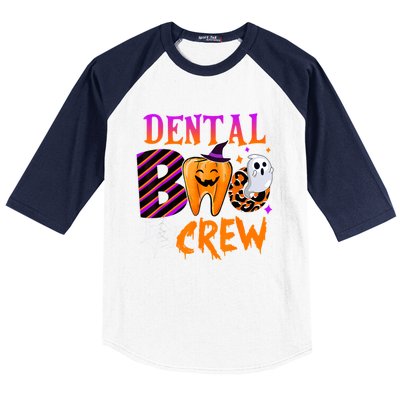 Dental Boo Crew Cute Teeth Dentist Spooky Funny Halloween Gift Baseball Sleeve Shirt