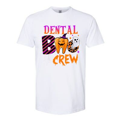 Dental Boo Crew Cute Teeth Dentist Spooky Funny Halloween Gift Softstyle CVC T-Shirt