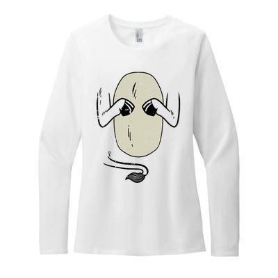 Donkey Body Costume Funny Halloween Animal Womens CVC Long Sleeve Shirt