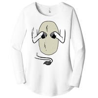 Donkey Body Costume Funny Halloween Animal Women's Perfect Tri Tunic Long Sleeve Shirt