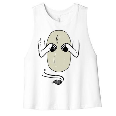 Donkey Body Costume Funny Halloween Animal Women's Racerback Cropped Tank