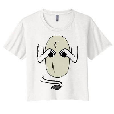 Donkey Body Costume Funny Halloween Animal Women's Crop Top Tee