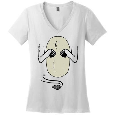 Donkey Body Costume Funny Halloween Animal Women's V-Neck T-Shirt