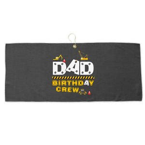 Dad Birthday Crew Construction Family Birthday Party Large Microfiber Waffle Golf Towel