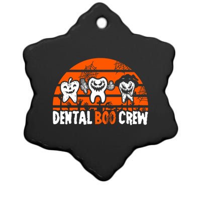 Dental Boo Crew Dentist Halloween Costume Dental Squad Gift Ceramic Star Ornament