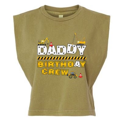 Daddy Birthday Crew Construction Family Birthday Party Garment-Dyed Women's Muscle Tee