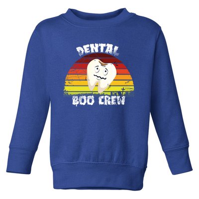 Dental Boo Crew Funny Dentist Halloween Costume Vintage Gift Toddler Sweatshirt