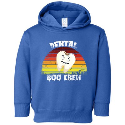 Dental Boo Crew Funny Dentist Halloween Costume Vintage Gift Toddler Hoodie