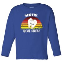 Dental Boo Crew Funny Dentist Halloween Costume Vintage Gift Toddler Long Sleeve Shirt