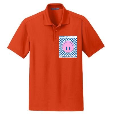 Down Bad Crying At The Gym Gift Dry Zone Grid Polo