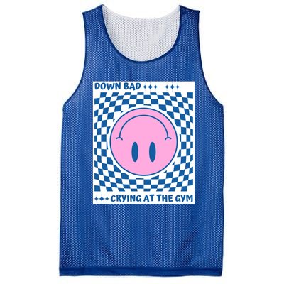 Down Bad Crying At The Gym Gift Mesh Reversible Basketball Jersey Tank