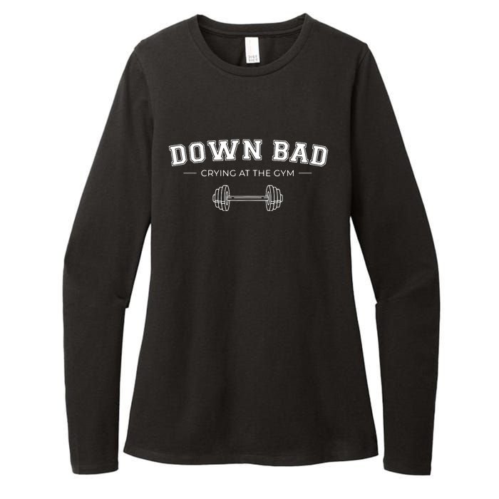 Down Bad Crying At The Gym Womens CVC Long Sleeve Shirt