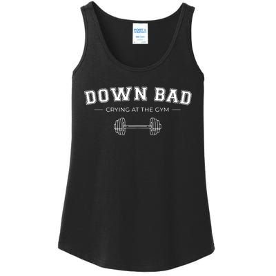 Down Bad Crying At The Gym Ladies Essential Tank