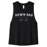 Down Bad Crying At The Gym Women's Racerback Cropped Tank