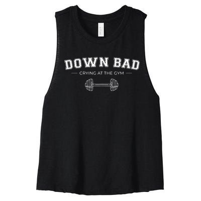 Down Bad Crying At The Gym Women's Racerback Cropped Tank