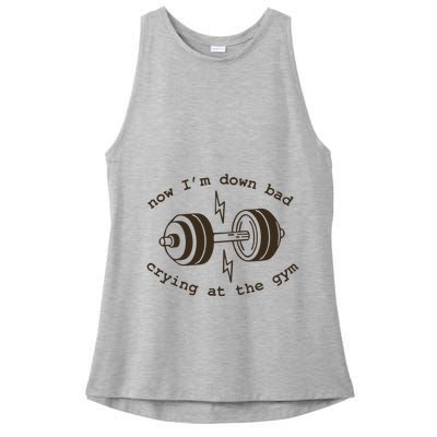 Down Bad Crying At The Gym Ladies PosiCharge Tri-Blend Wicking Tank