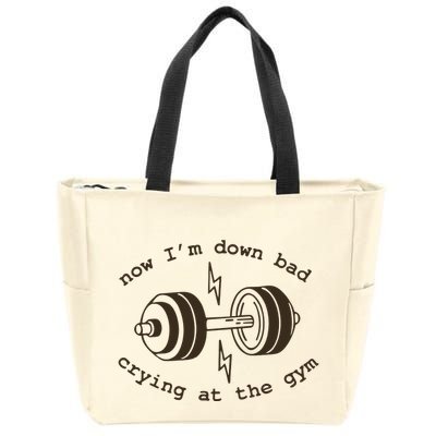 Down Bad Crying At The Gym Zip Tote Bag