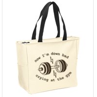 Down Bad Crying At The Gym Zip Tote Bag