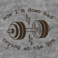 Down Bad Crying At The Gym 7-Panel Snapback Hat