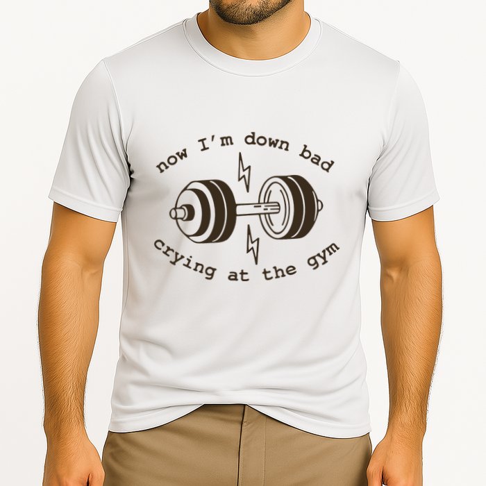 Down Bad Crying At The Gym Cooling Performance Crew T-Shirt
