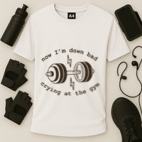 Down Bad Crying At The Gym Cooling Performance Crew T-Shirt