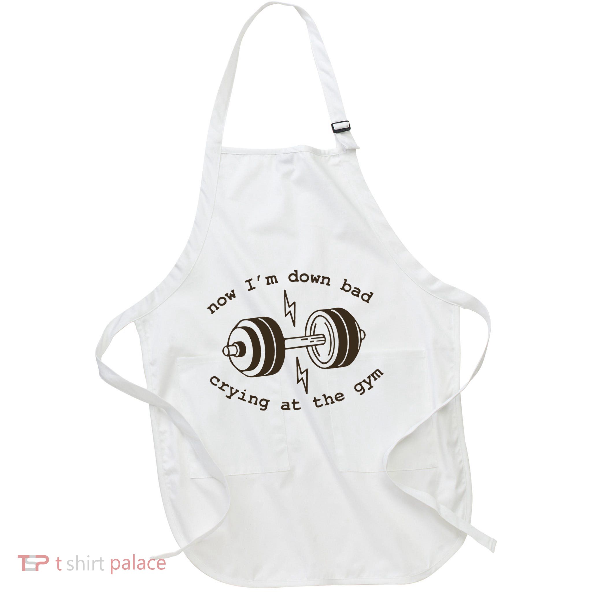 Down Bad Crying At The Gym Apron