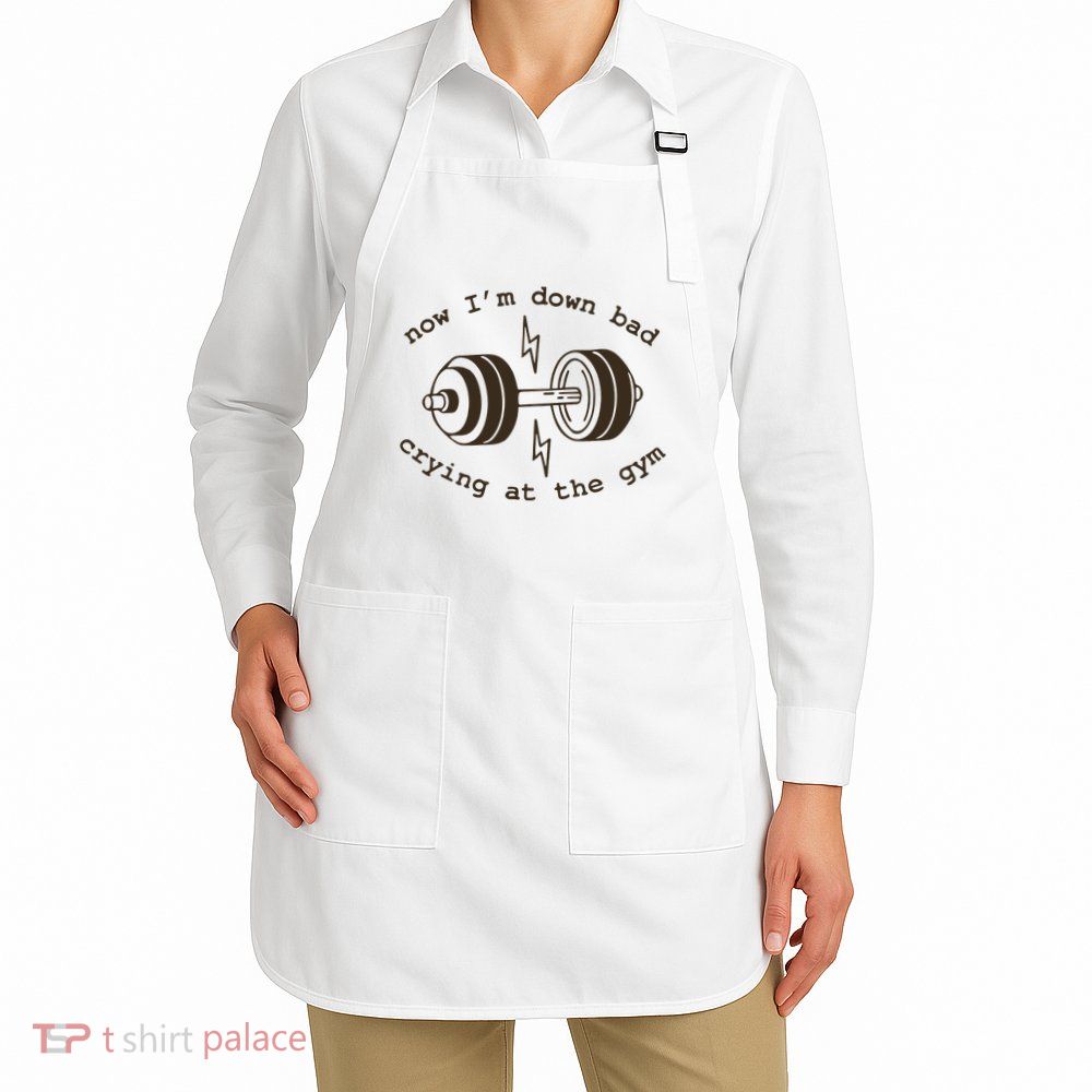 Down Bad Crying At The Gym Apron