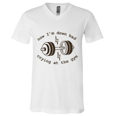 Down Bad Crying At The Gym V-Neck T-Shirt