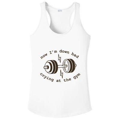 Down Bad Crying At The Gym Ladies PosiCharge Competitor Racerback Tank
